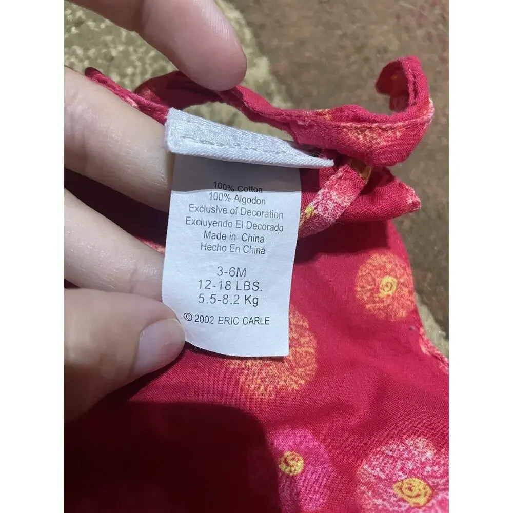 Carter’s Baby Girl Vintage Bubble Romper Baby 3-6 Months‎ Red Hungry Caterpillar